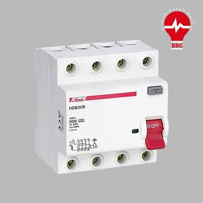 کلید محافظ جان (RCCB) مدل چهار پل 100آمپر HDB3VR4100YC برند HIMEL