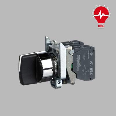 کلید سلکتوری تکفاز فرمان 2NO سه حالته 102 طرح تله (فلزی)