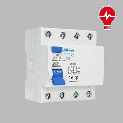 کلید محافظ جان چهارپل 25 آمپر پارس فانال PFR-RCCB