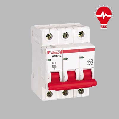 کلید مینیاتوری -سه پل-63 آمپر-6 کیلو آمپر HIMEL سری HDB3WN3C63