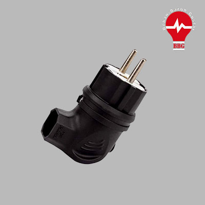 دو شاخه لاستیکی 90 درجه ارت دار پارسا P20