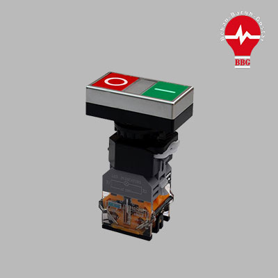 شستی دوبل استپ استارت چراغ دار 220V پارس فانال PFP50-22D-11RD