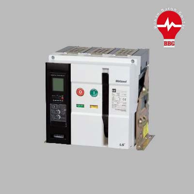 کلید هوایی 2500 آمپر با ساختار بدنه فیکس LS همراه با بوبین قطع و وصل و موتور مدل AS25E325H