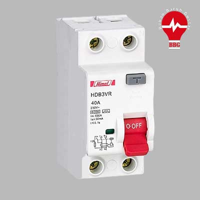 کلید محافظ جان (RCCB) مدل دو پل 63آمپر HDB3VR263SC برند HIMEL