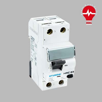 کلید محافظ جان (RCCB) مدل 30mA دو پل 16A HRC برند HYUNDAI