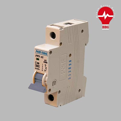 کلید مینیاتوری پارس فانال 1 پل 16 آمپر 6 کیلو آمپر PFN-61-C16