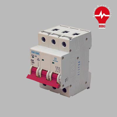 کلید مینیاتوری پارس فانال 3 پل 2 آمپر 6 کیلو آمپر PFN-63-C2
