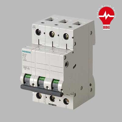 کلید مینیاتوری زیمنس 3 پل 25 آمپر، 6 کیلو آمپر 5SL6325-7