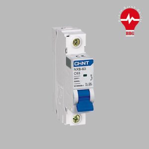 کلید مینیاتوری،تک پل،تک فاز 10 آمپر،6 کیلو آمپر، CHINT سری NB1-63/1P
